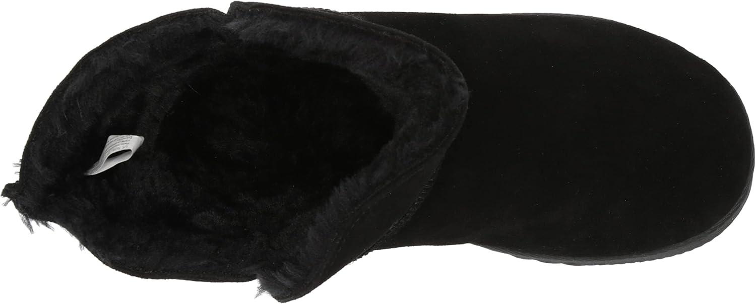 imageDearfoams womens Paige Genuine Suede BootieSlipperBlack
