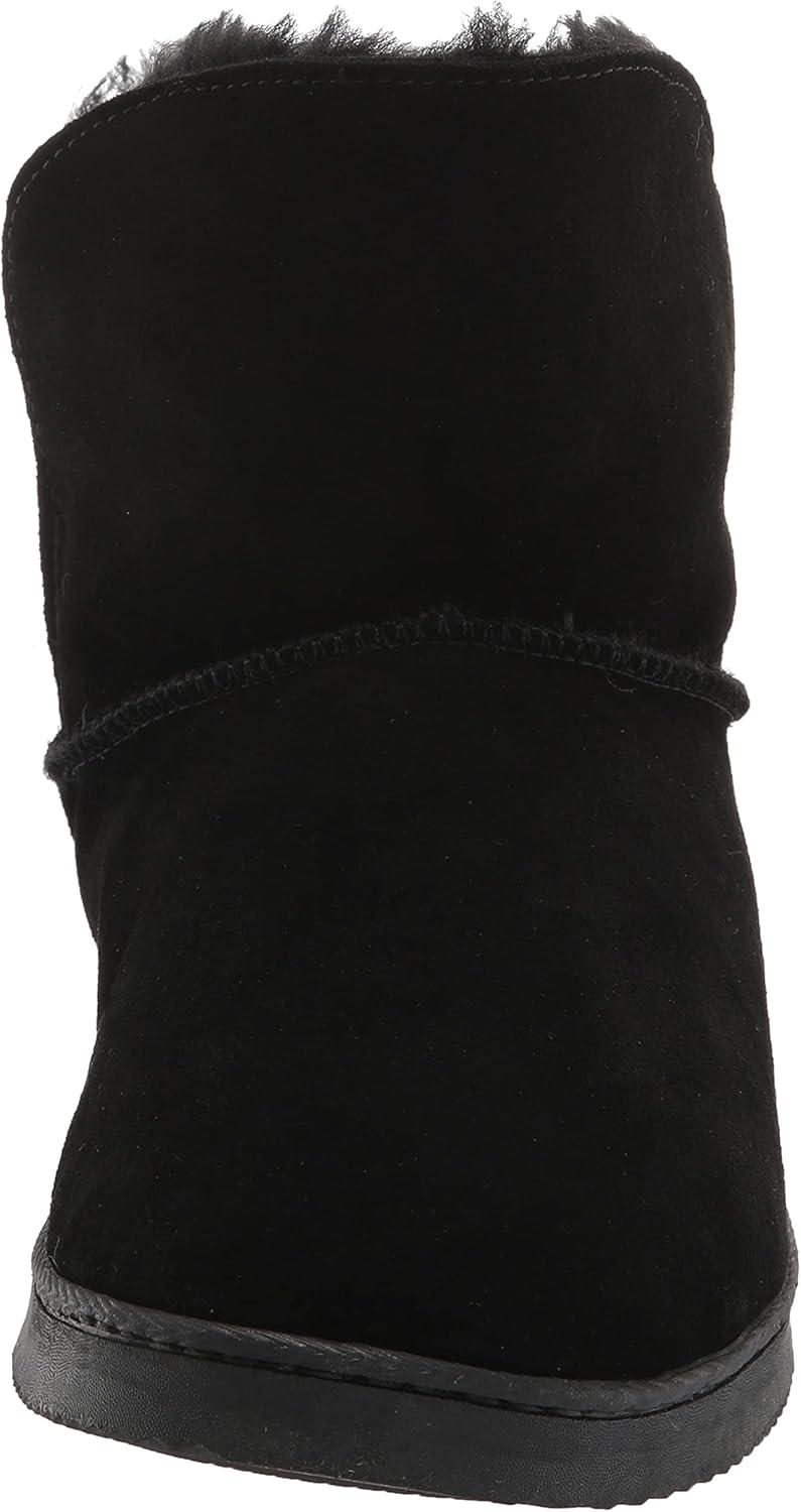 imageDearfoams womens Paige Genuine Suede BootieSlipperBlack