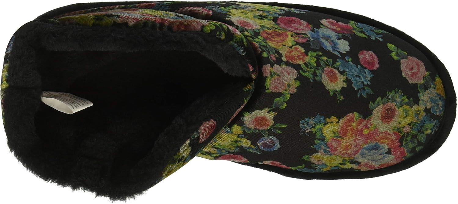 imageDearfoams womens Sara Velour BootieSlipperBlack Multi