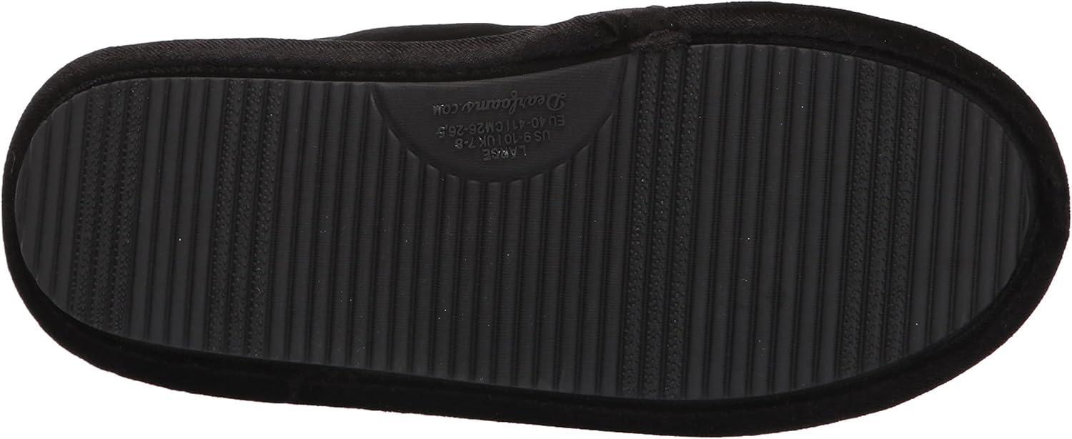 imageDearfoams womens Sara Velour BootieSlipperShiny Black