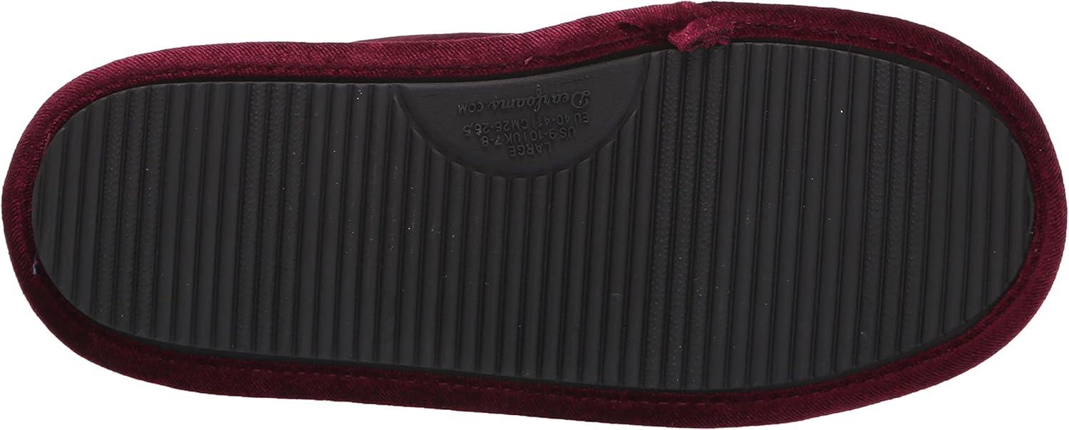 imageDearfoams womens Sara Velour BootieSlipperShiny Burgundy