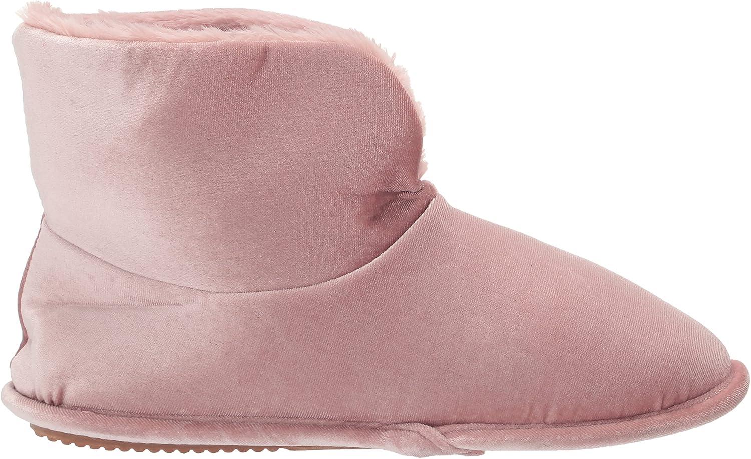 imageDearfoams womens Sara Velour BootieSlipperShiny Pale Mauve