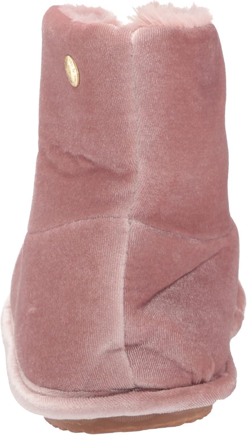 imageDearfoams womens Sara Velour BootieSlipperShiny Pale Mauve