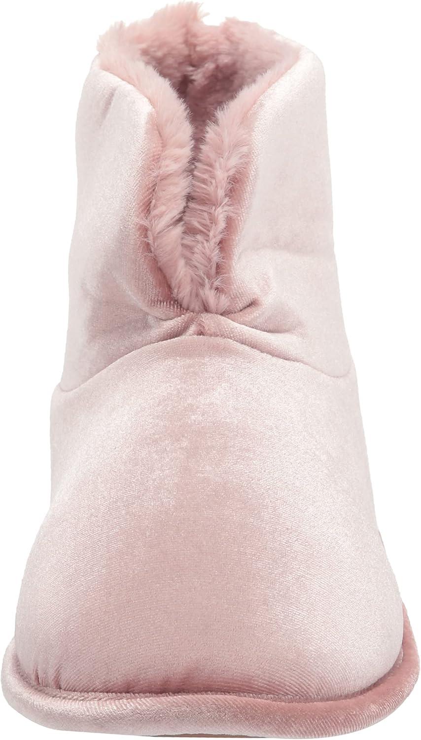 imageDearfoams womens Sara Velour BootieSlipperShiny Pale Mauve