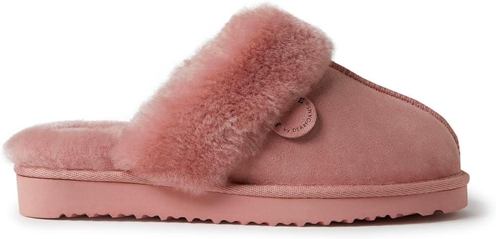 imageFireside by Dearfoams Womens Fireside Sydney Shearling Fur IndoorOutdoor Scuff Slipper With Wide WidthsPeach Dust