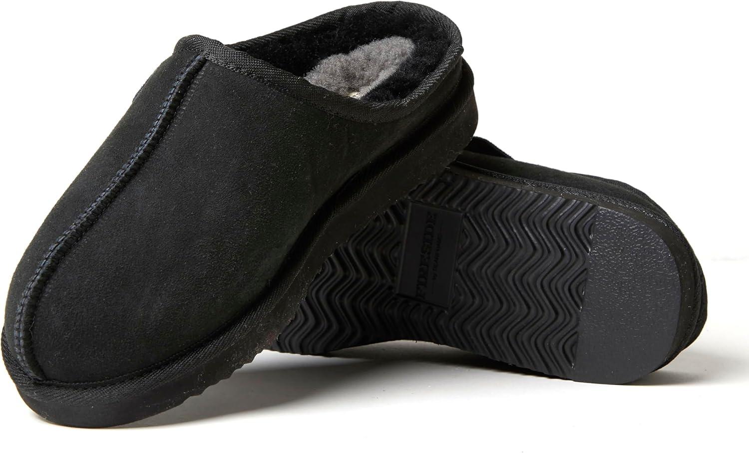 imageFireside by Dearfoams mens Grafton Shearling IndoorOutdoor ClogBlack