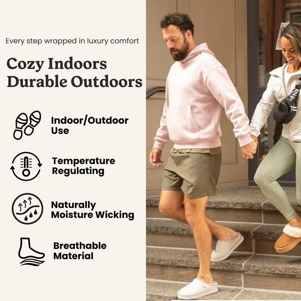 imageFireside by Dearfoams mens Grafton Shearling IndoorOutdoor ClogBone