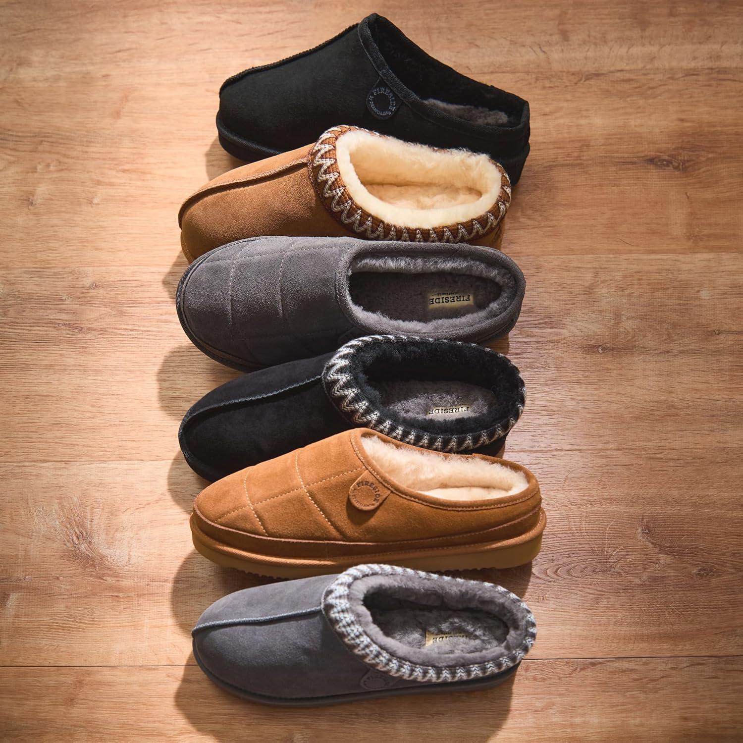 imageFireside by Dearfoams mens Grafton Shearling IndoorOutdoor ClogLoden Taping