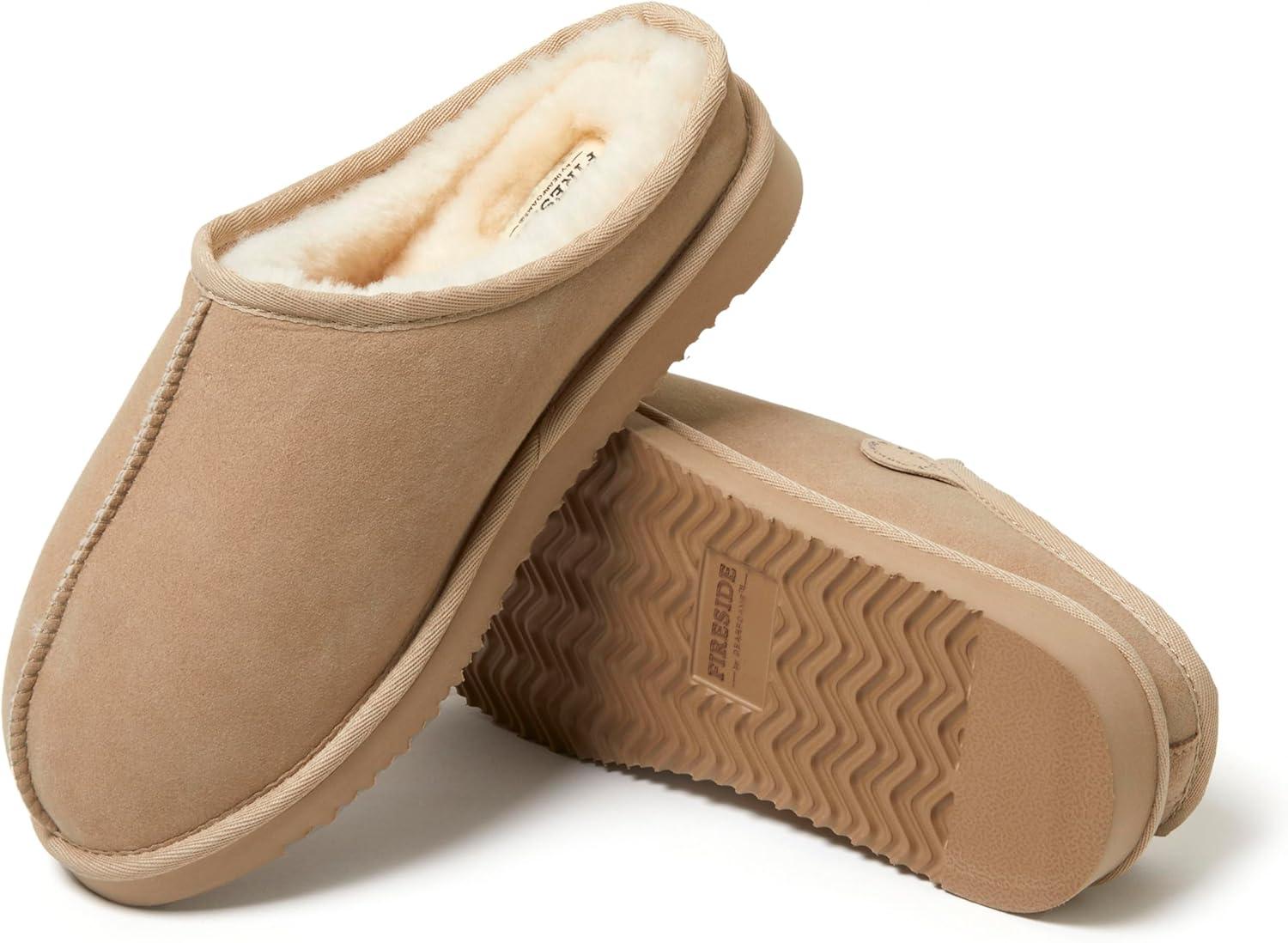imageFireside by Dearfoams mens Grafton Shearling IndoorOutdoor ClogSand