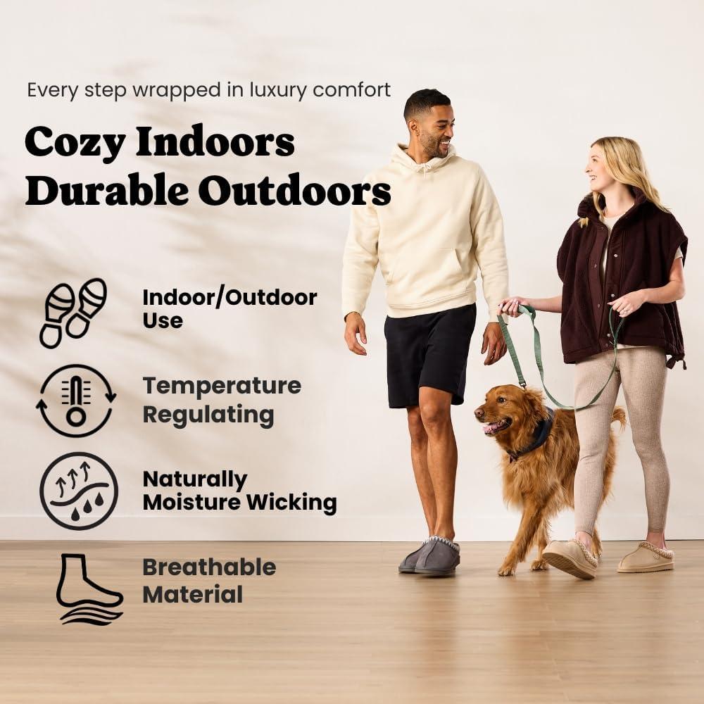 imageFireside by Dearfoams mens Grafton Shearling IndoorOutdoor ClogSand