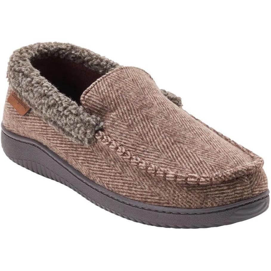 imageDearfoams Mens Brendan IndoorOutdoor Breathable Memory Foam Clog House Shoe with Wide Widths SlipperCoffee 3