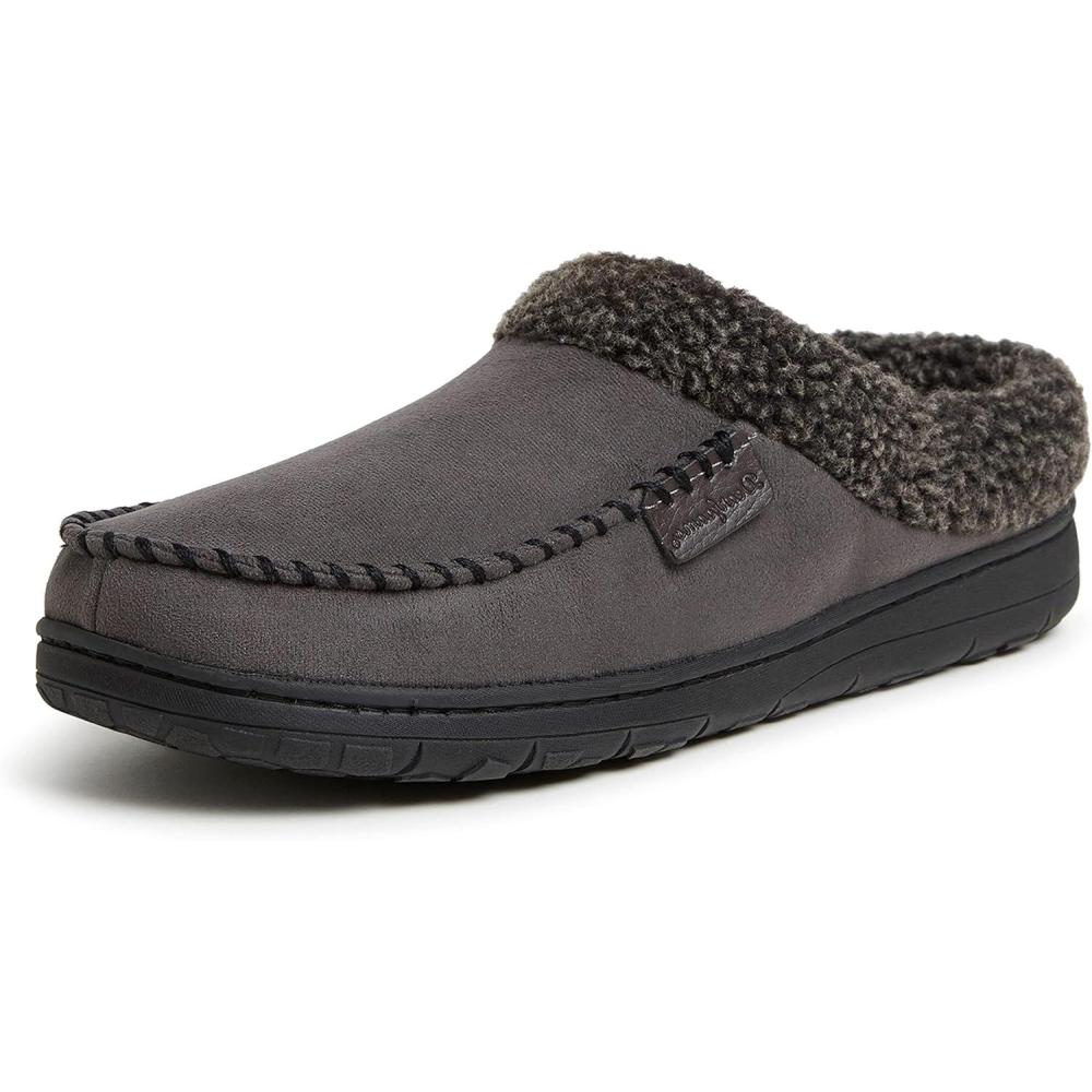 imageDearfoams Mens Brendan IndoorOutdoor Breathable Memory Foam Clog House Shoe with Wide Widths SlipperPavement