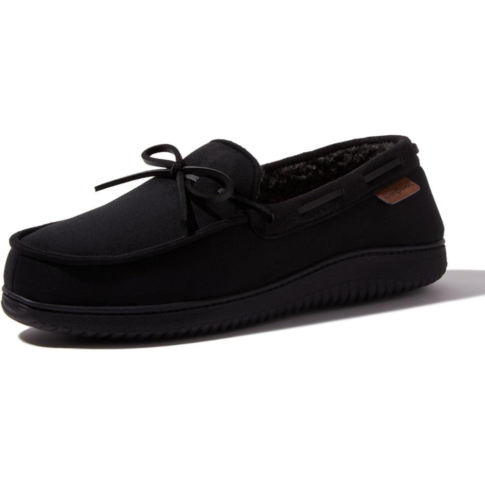 imageDearfoams Mens Indoor Outdoor Breathable Pierce MoccasinBlack