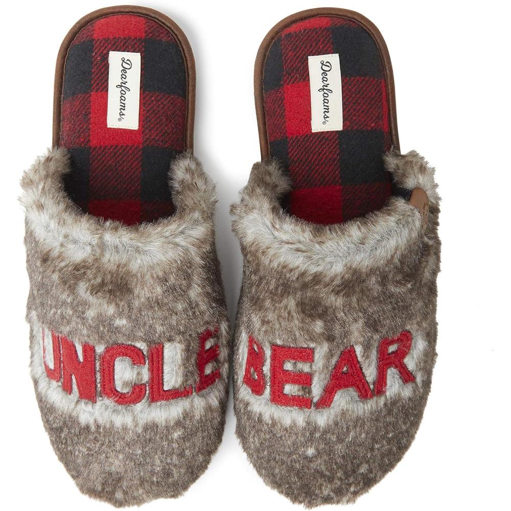 imageDearfoams Mens Uncle Bear SlipperBrown Frost