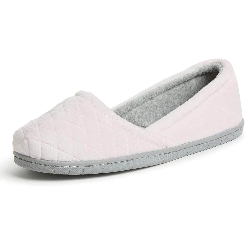 imageDearfoams Womens Microfiber Velour ALine FlatFresh Pink