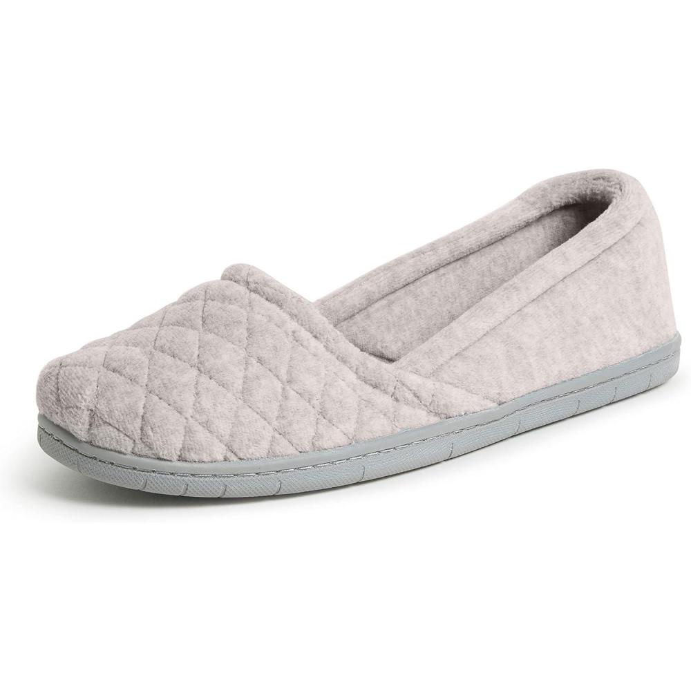 imageDearfoams Womens Microfiber Velour ALine FlatSleet