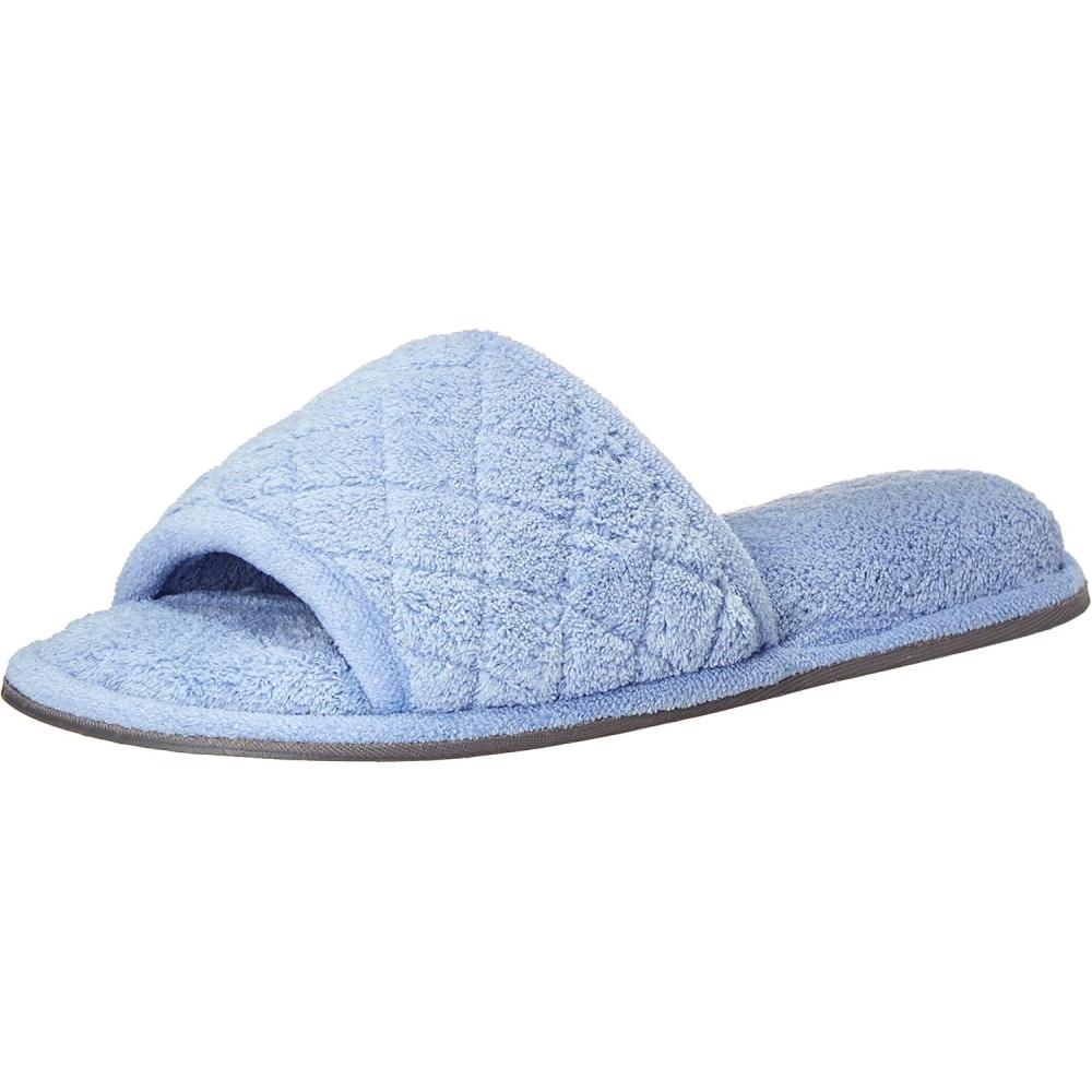 imageDearfoams Womens Terry Slide Flat Fresh PinkIce Berg