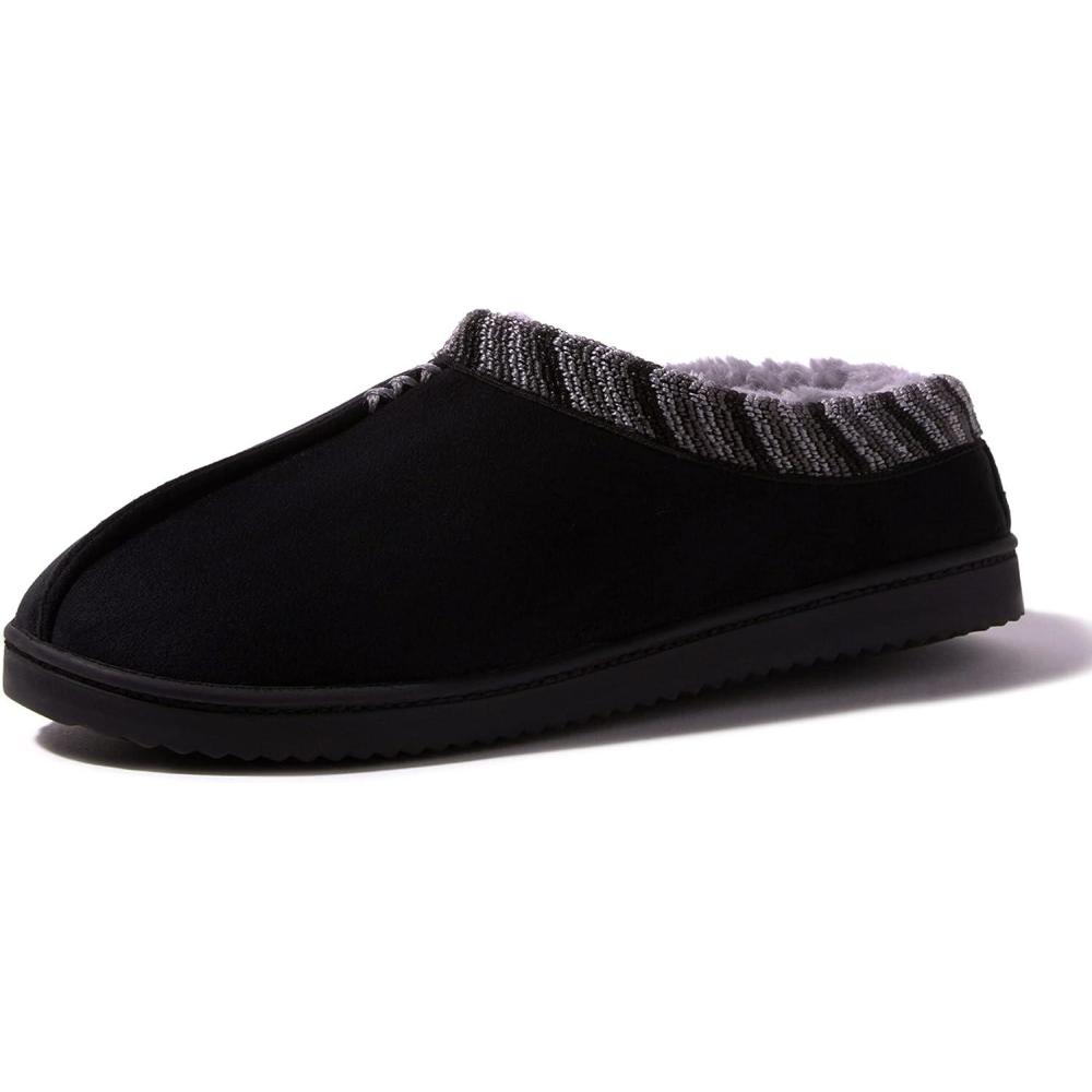 imageDearfoams Womens Wren High Vamp Clog IndoorOutdoor Memory Foam House ShoeBlack
