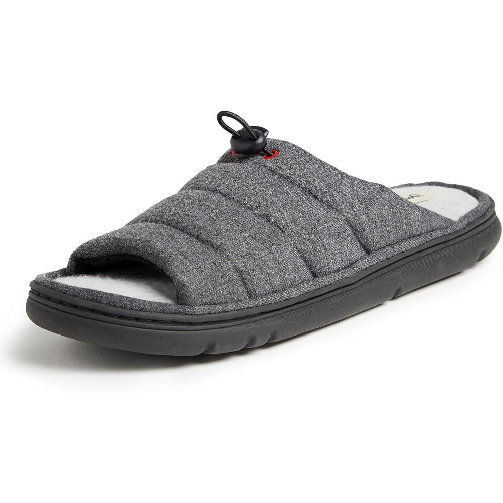 imageDearfoams mens Adrian Quilted Memory Foam Sweatshirt SlideBlack