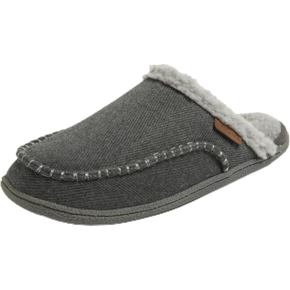 imageDearfoams mens Matthew Moc Toe Scuff Indoor Outdoor House ShoeGrey