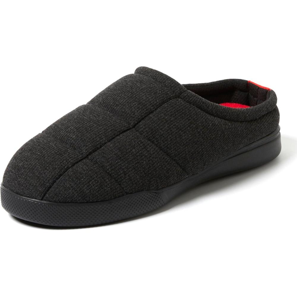 imageDearfoams mens Memory Foam Indoor Outdoor House Slipper Brayden Clog Gifts for MenBlack
