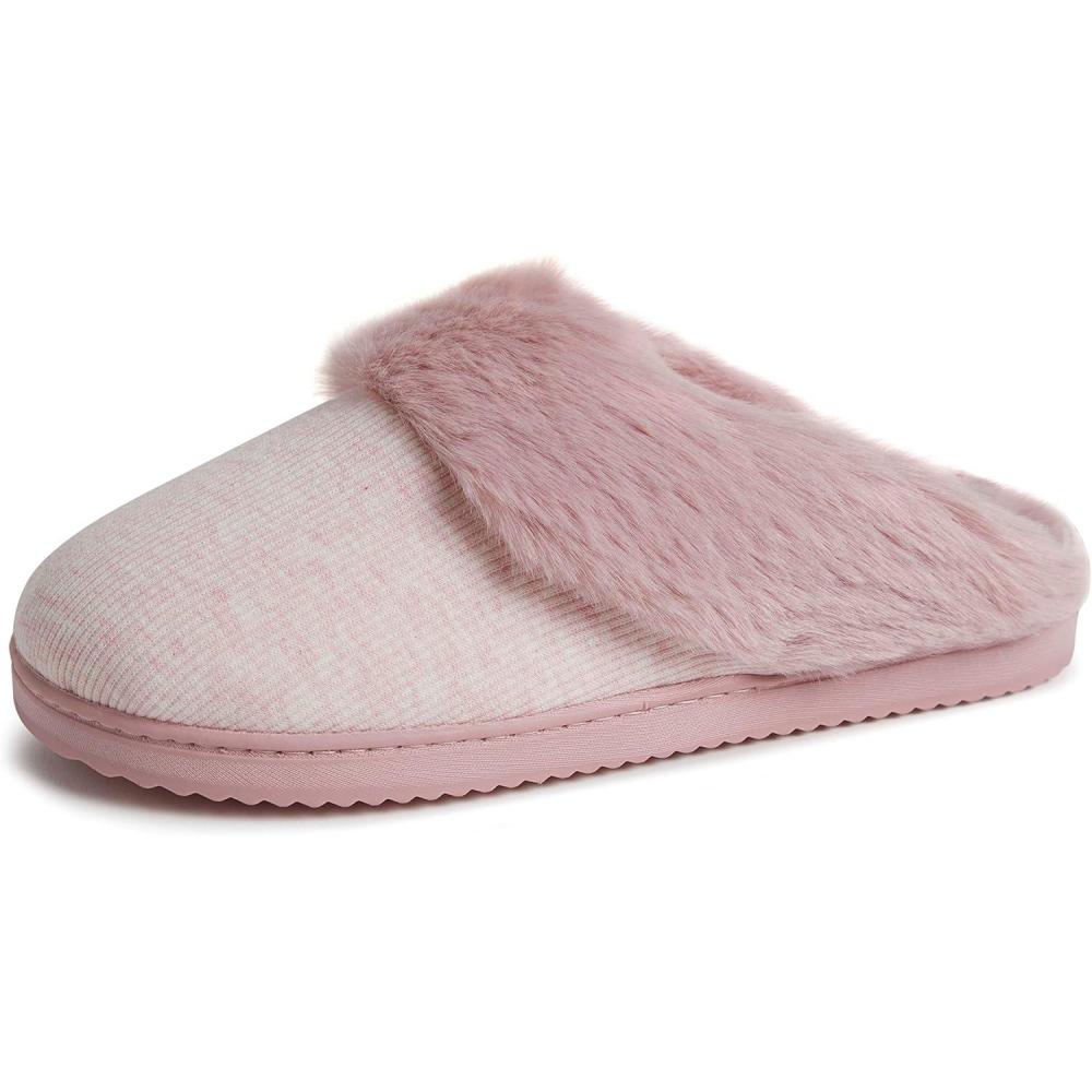 imageDearfoams womens Dahlia Rib Knit Scuff SlipperSlipperPale Mauve
