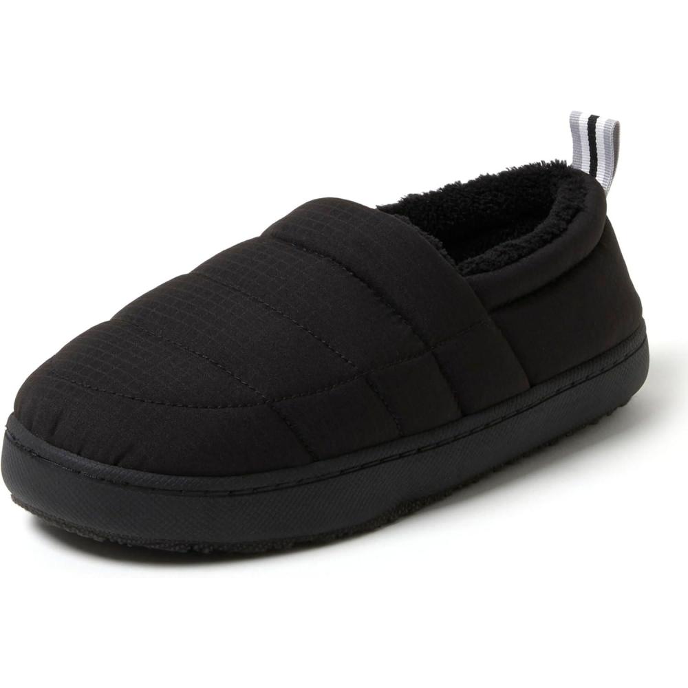 imageDearfoams womens Lightweight Memory Foam Easy on Off Fern Closed BackBlack