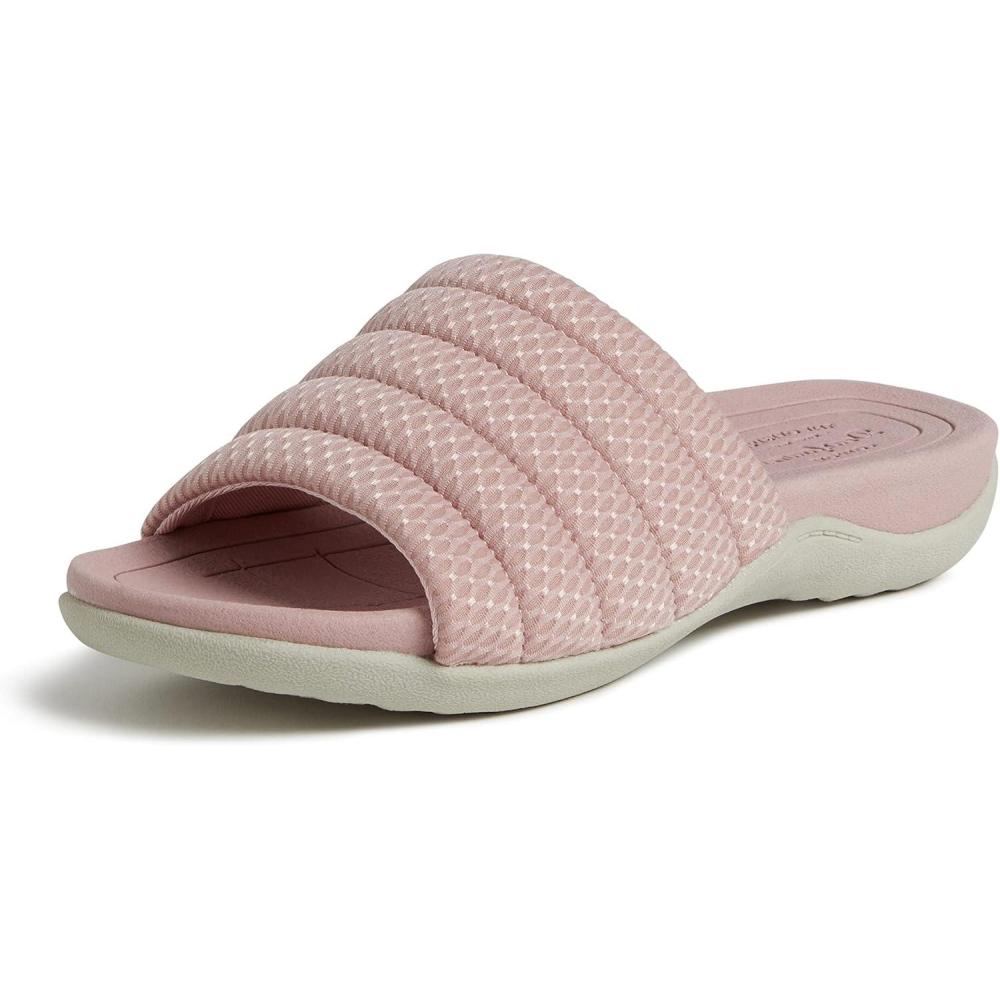 imageDearfoams womens Original Comfort Emma Slip on Slide Sandal With Arch SupportMauve