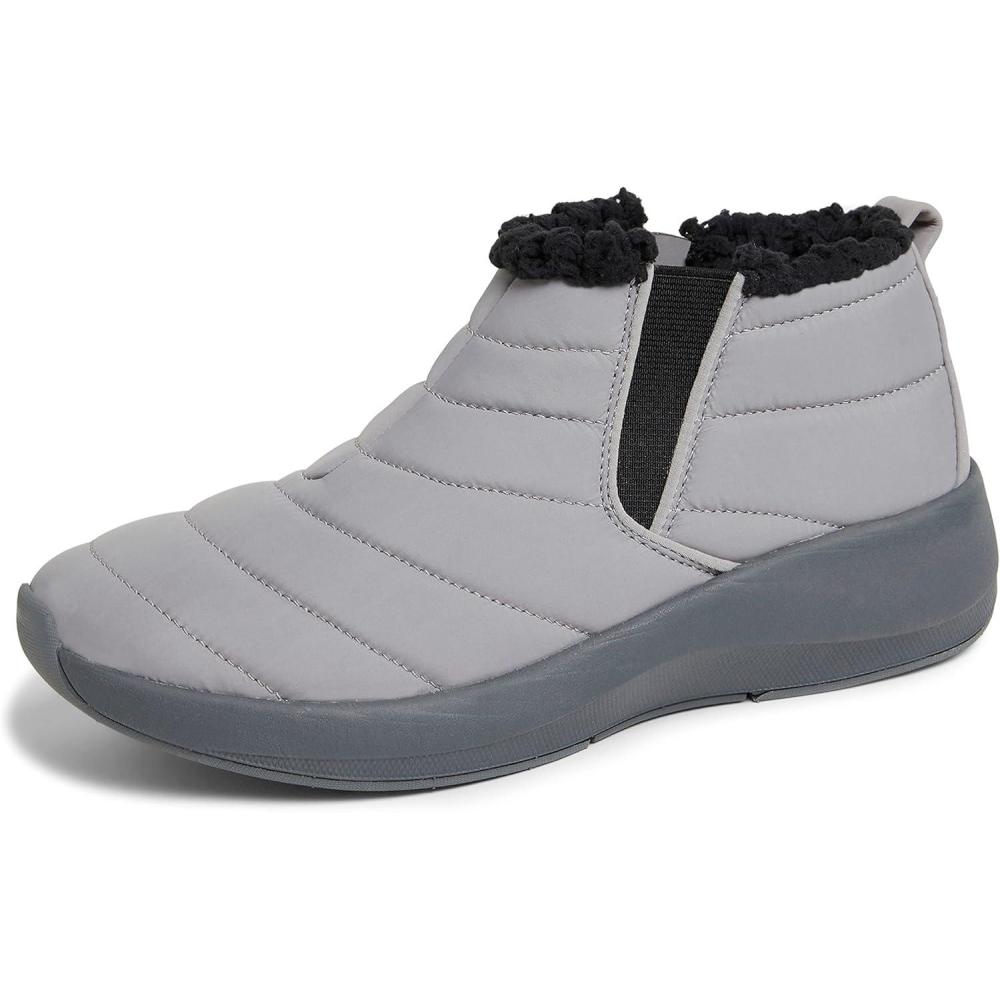 imageDearfoams womens Original Comfort Naomi Wedge BootieAnkle BootMedium Grey