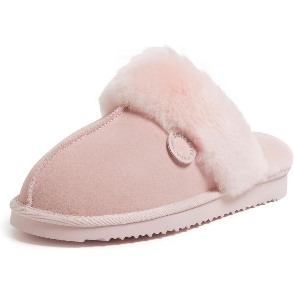 imageFireside by Dearfoams Womens Fireside Sydney Shearling Fur IndoorOutdoor Scuff Slipper With Wide WidthsPink
