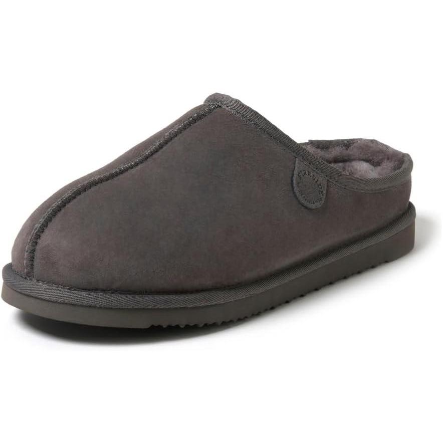 imageFireside by Dearfoams mens Grafton Shearling IndoorOutdoor ClogGrey Solid