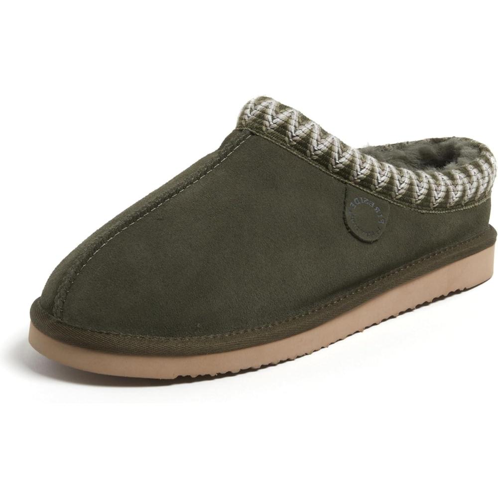 imageFireside by Dearfoams mens Grafton Shearling IndoorOutdoor ClogLoden Taping