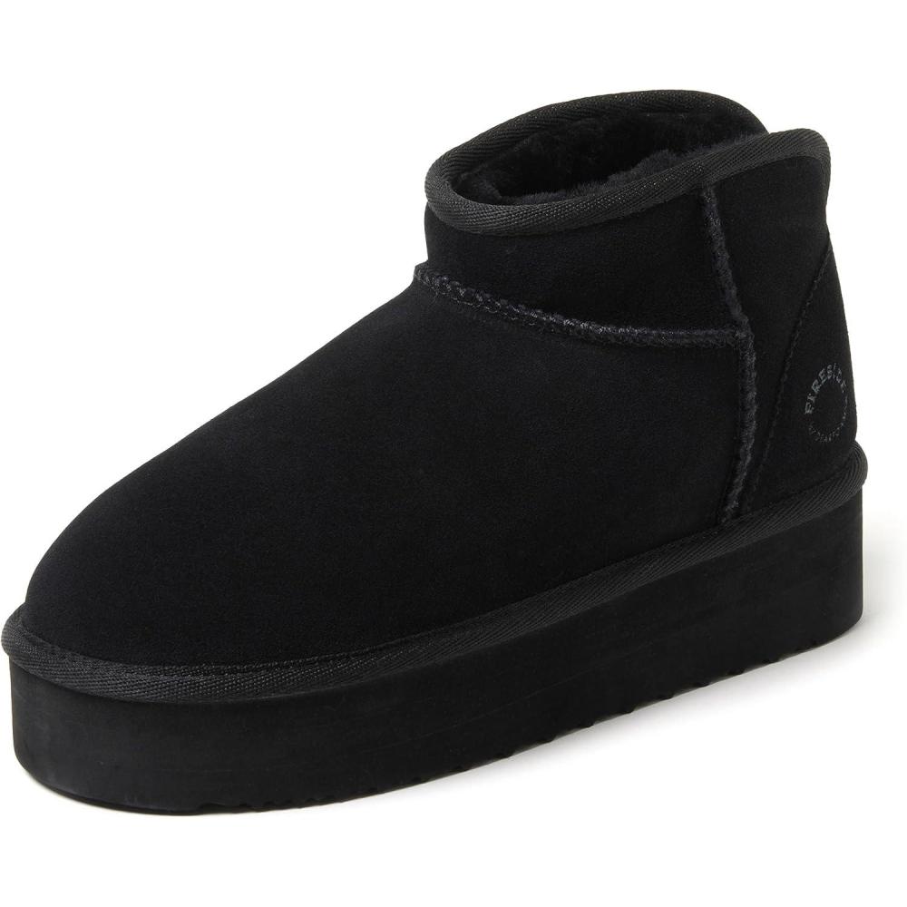 imageFireside by Dearfoams womens Genuine Shearling Kingston Platform Mini BootBlack Platform