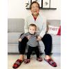 Dearfoams Baby & Kids’ Bear Matching Family Slipper Christmas Gifts(Baby Bear Furry Plaid)