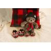 Dearfoams Baby & Kids’ Bear Matching Family Slipper Christmas Gifts(Baby Bear Furry Plaid)