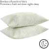 Dearfoams Bed Pillows – Standard/Queen Size – Set of 2 – 85% Polyester and 15% Rayon Bamboo Bed Pillow with Soft Knit Cover for Back, Side and Stomach Sleepers