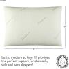 Dearfoams Bed Pillows – Standard/Queen Size – Set of 2 – 85% Polyester and 15% Rayon Bamboo Bed Pillow with Soft Knit Cover for Back, Side and Stomach Sleepers