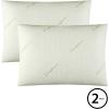 Dearfoams Bed Pillows – Standard/Queen Size – Set of 2 – 85% Polyester and 15% Rayon Bamboo Bed Pillow with Soft Knit Cover for Back, Side and Stomach Sleepers