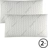 Dearfoams Bed Pillows – Standard/Queen Size – Set of 2 – Charcoal Infused Bed Pillow with Soft Knit Cover for Back, Side and Stomach Sleepers(Charcoal)