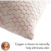 Dearfoams Bed Pillows,Set of 2 Standard/Queen Size,Down Alternative Copper-Infused Pillows with Soft Knit Cover,Supportive for Back, Side & Stomach Sleepers(Copper)