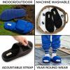 Dearfoams Men’s Adjustable Indoor/Outdoor Memory Foam Machine Washable Summer Slide Slipper(Black)