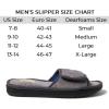 Dearfoams Men’s Adjustable Indoor/Outdoor Memory Foam Machine Washable Summer Slide Slipper(Medium Grey (Quilted))