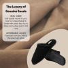 Dearfoams Men’s Bradford Genuine Suede House Shoe Scuff Slipper(Black 2)