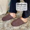 Dearfoams Men’s Bradford Genuine Suede House Shoe Scuff Slipper(Coffee)