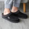 Dearfoams Men’s Brendan Indoor/Outdoor Breathable Memory Foam Clog House Shoe with Wide Widths Slipper(Black 2)