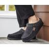 Dearfoams Men’s Brendan Indoor/Outdoor Breathable Memory Foam Clog House Shoe with Wide Widths Slipper(Black)
