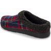 Dearfoams Men’s Brendan Indoor/Outdoor Breathable Memory Foam Clog House Shoe with Wide Widths Slipper(Blue Plaid)