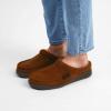 Dearfoams Men’s Brendan Indoor/Outdoor Breathable Memory Foam Clog House Shoe with Wide Widths Slipper(Chestnut Perforated)
