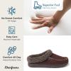 Dearfoams Men’s Brendan Indoor/Outdoor Breathable Memory Foam Clog House Shoe with Wide Widths Slipper(Coffee 2)