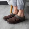 Dearfoams Men’s Brendan Indoor/Outdoor Breathable Memory Foam Clog House Shoe with Wide Widths Slipper(Coffee 2)